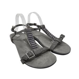 Vionic Women's Navassa Embellished T Strap Sandals Orthotic Comfort Gray Size 12